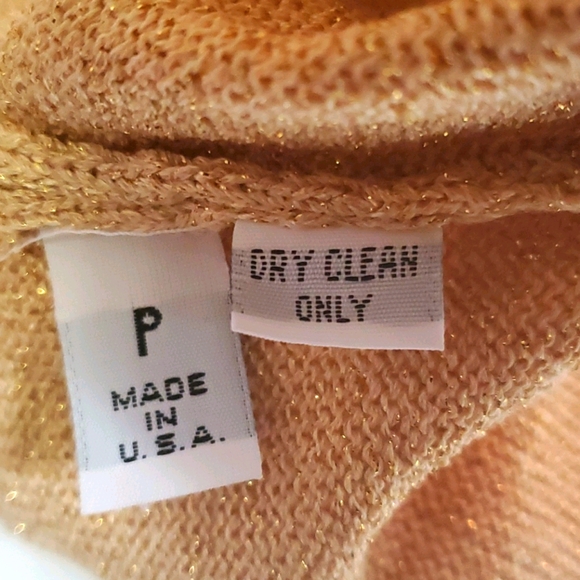 ST JOHN BASICS by Marie Gray gold knit top - Picture 7 of 9